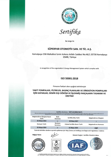 ISO 50001:2008 Enerji Yönetim Sistemi